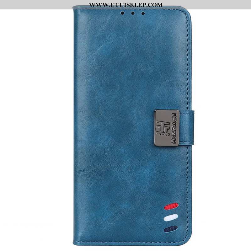 Etui Folio do Samsung Galaxy M33 5G Trójkolorowe Srebrne Zapięcie